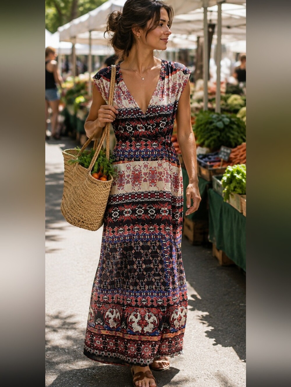 Yumi Kim Wrap Maxi Dress in Multi Floral